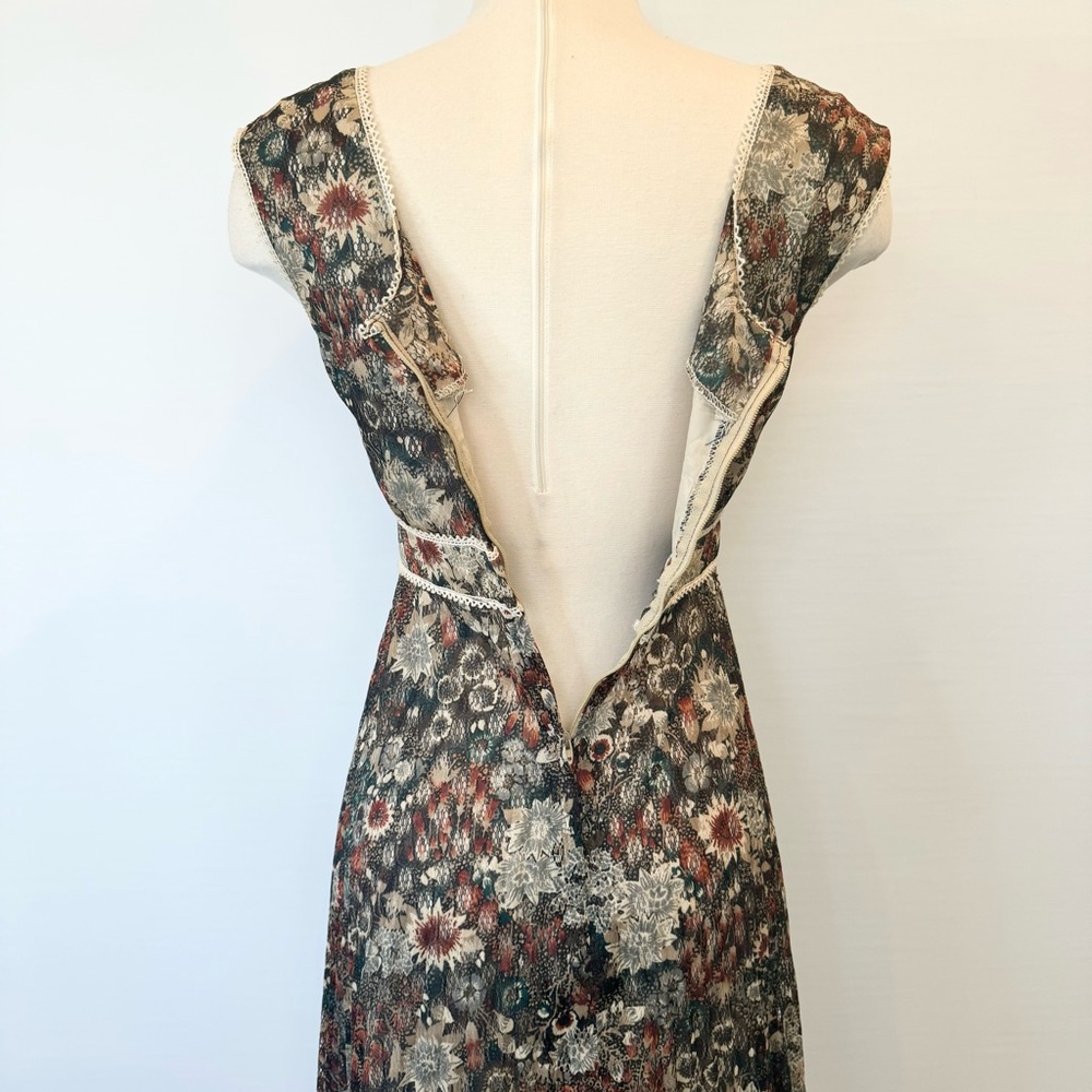 🌺SOLD🌺 Young Edwardian by Arpeja Vintage Floral Prairie Pleated Milkmaid Dress - Picture 13 of 15